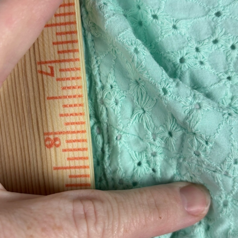 Lilly Pulitzer Walsh Light Aqua Floral Eyelet Lace Shorts Sz 4 - Picture 5 of 10